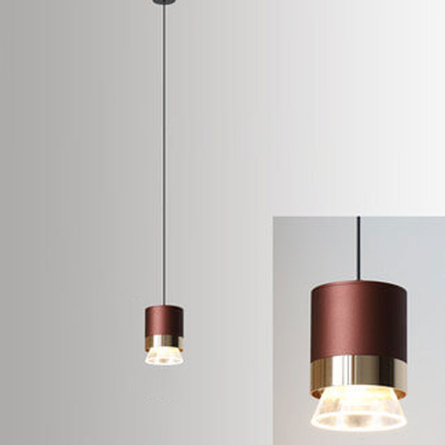 Nordic Luxury Cylindrical LED Pendant Light - Aluminum & Acrylic