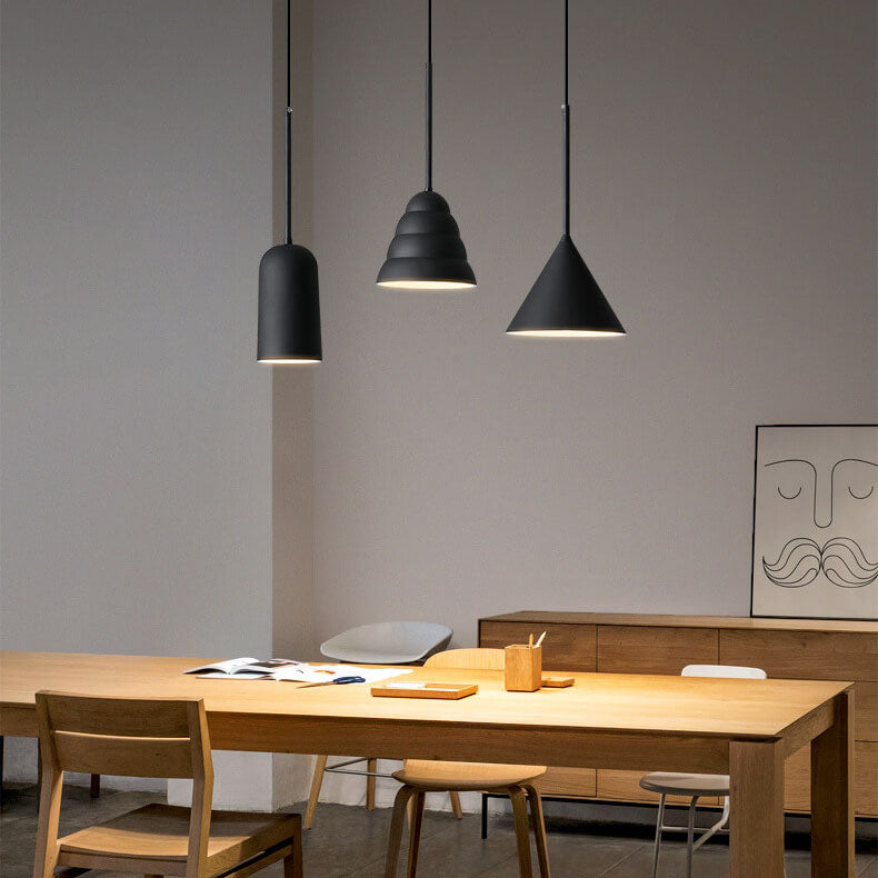 Modern Minimalist Geometric Metal 1-Light Pendant Lamp