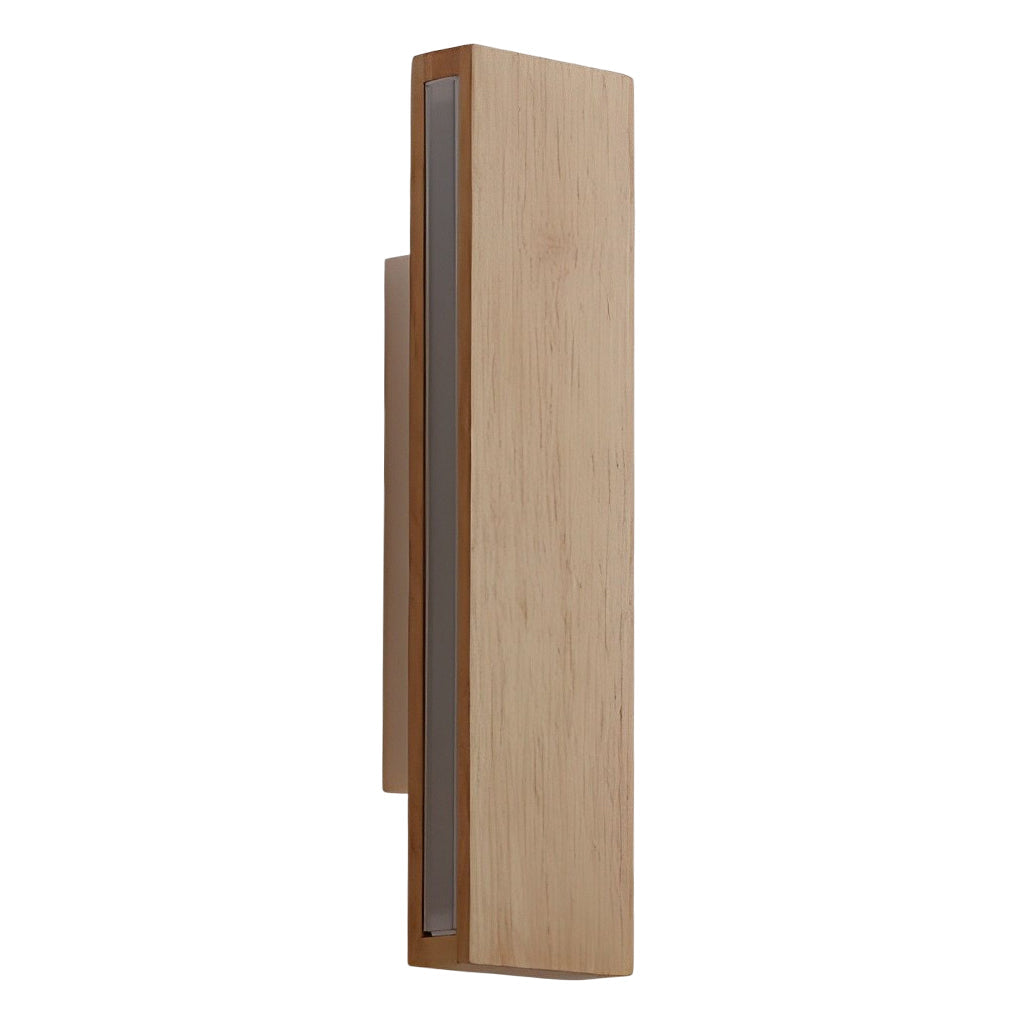 Rotatable Minimalist Rectangular Wood LED Wall Lamp - Stylish Fixture