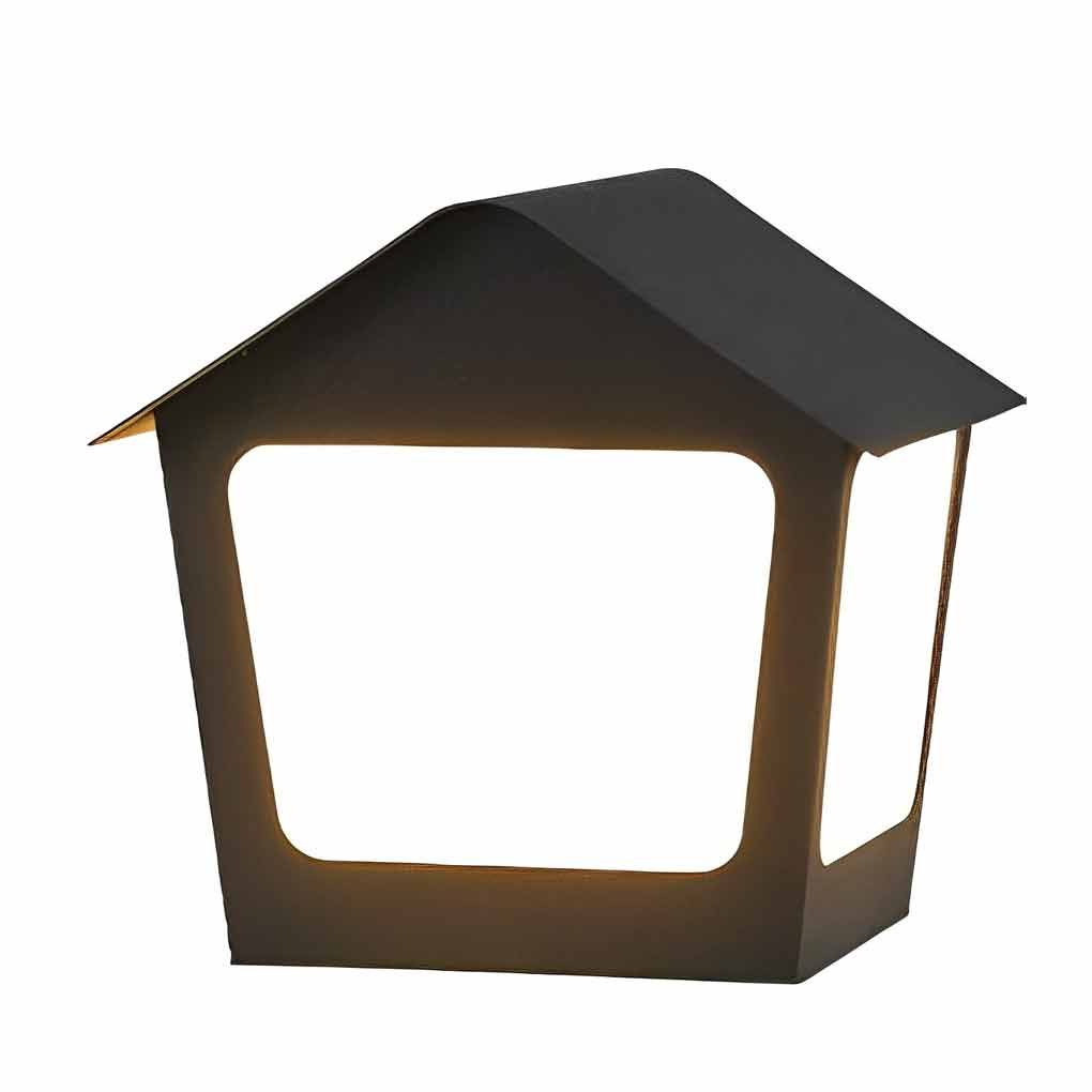 Modern Solar Black Cottage LED Waterproof Fence Post Lights