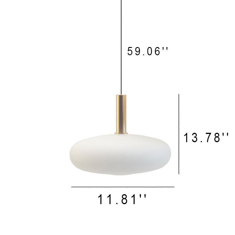 Nordic Milky White Glass Pendant Light - Elegant 1-Light Fixture