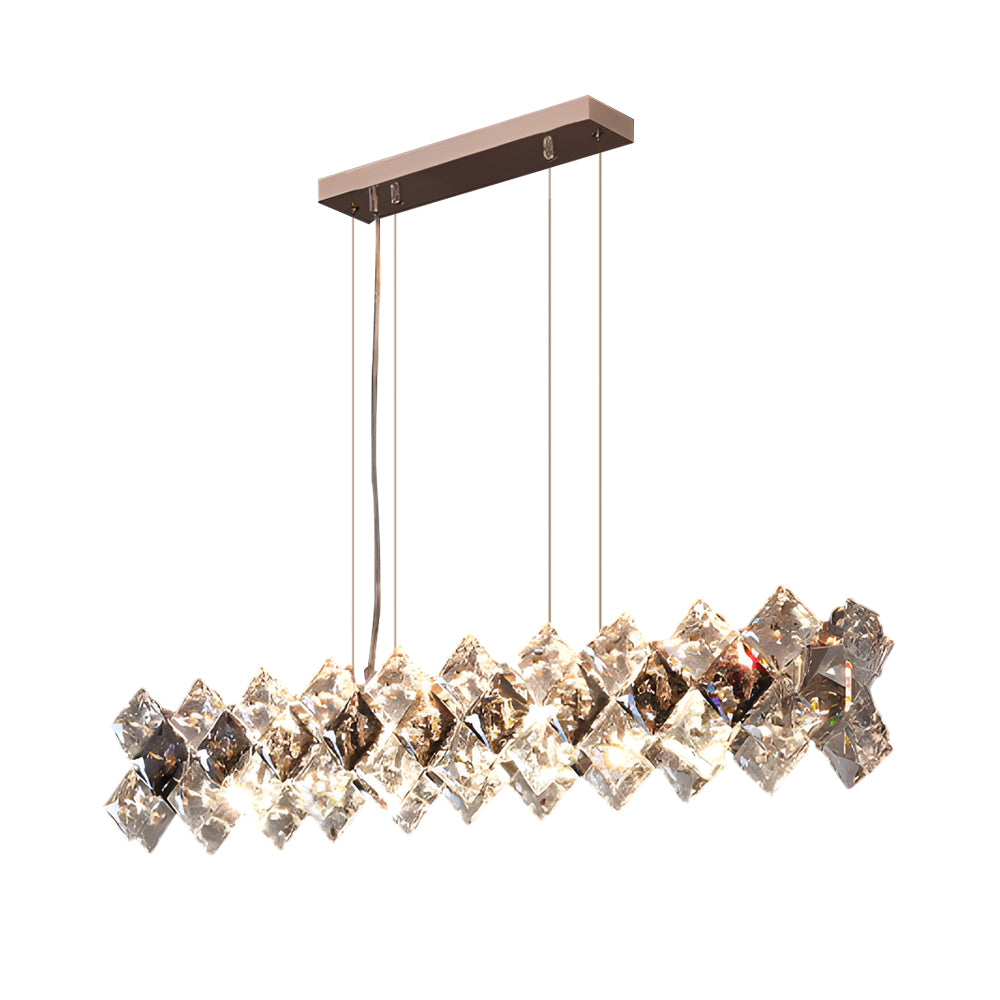 Elegant 3-Step Dimming Crystal Chandelier for Dining Rooms