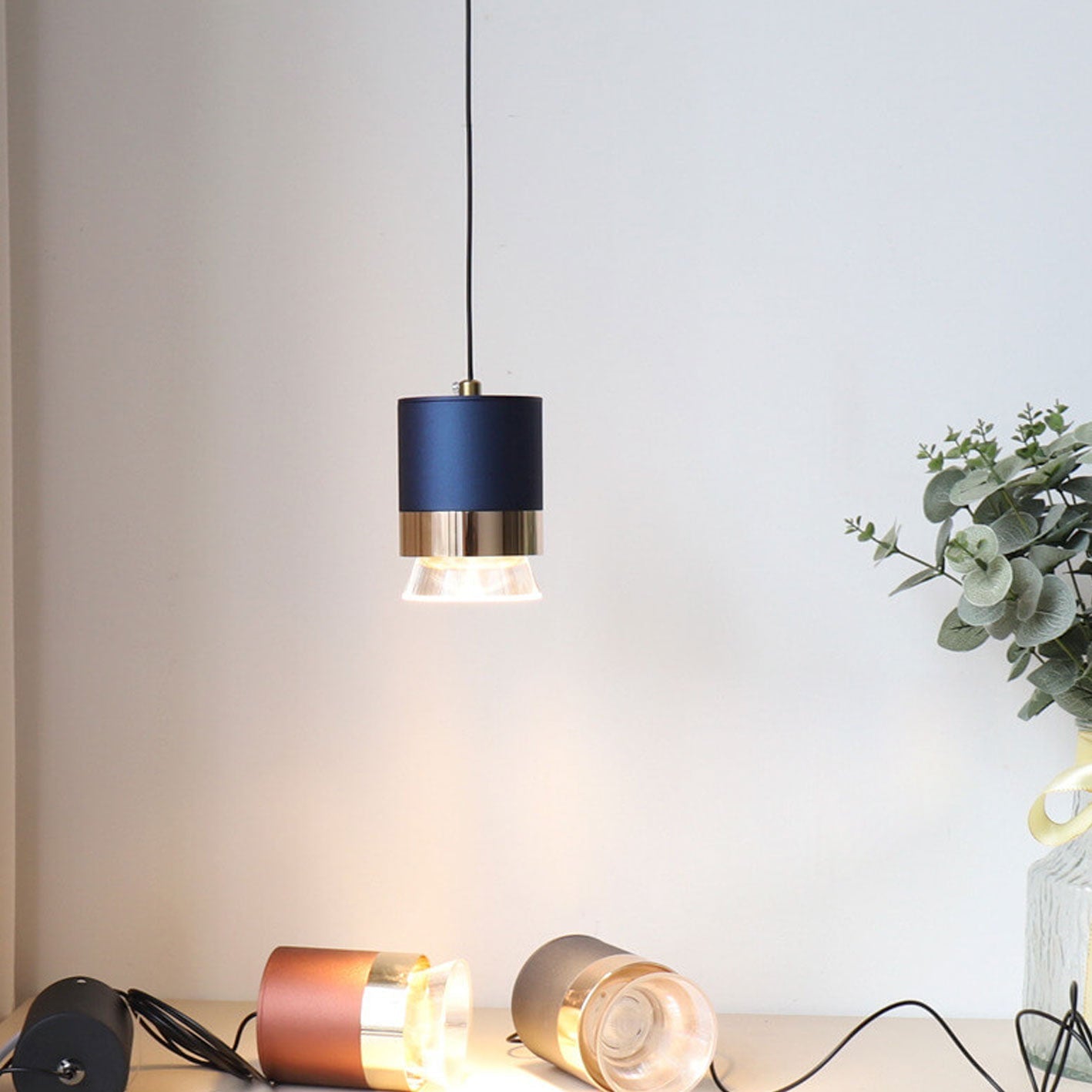 Nordic Luxury Cylindrical LED Pendant Light - Aluminum & Acrylic