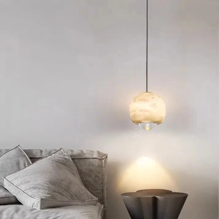 Illumix - Marbela | Nordic Marble Alabaster Pendant Lamp - Pendant Lamp - Black