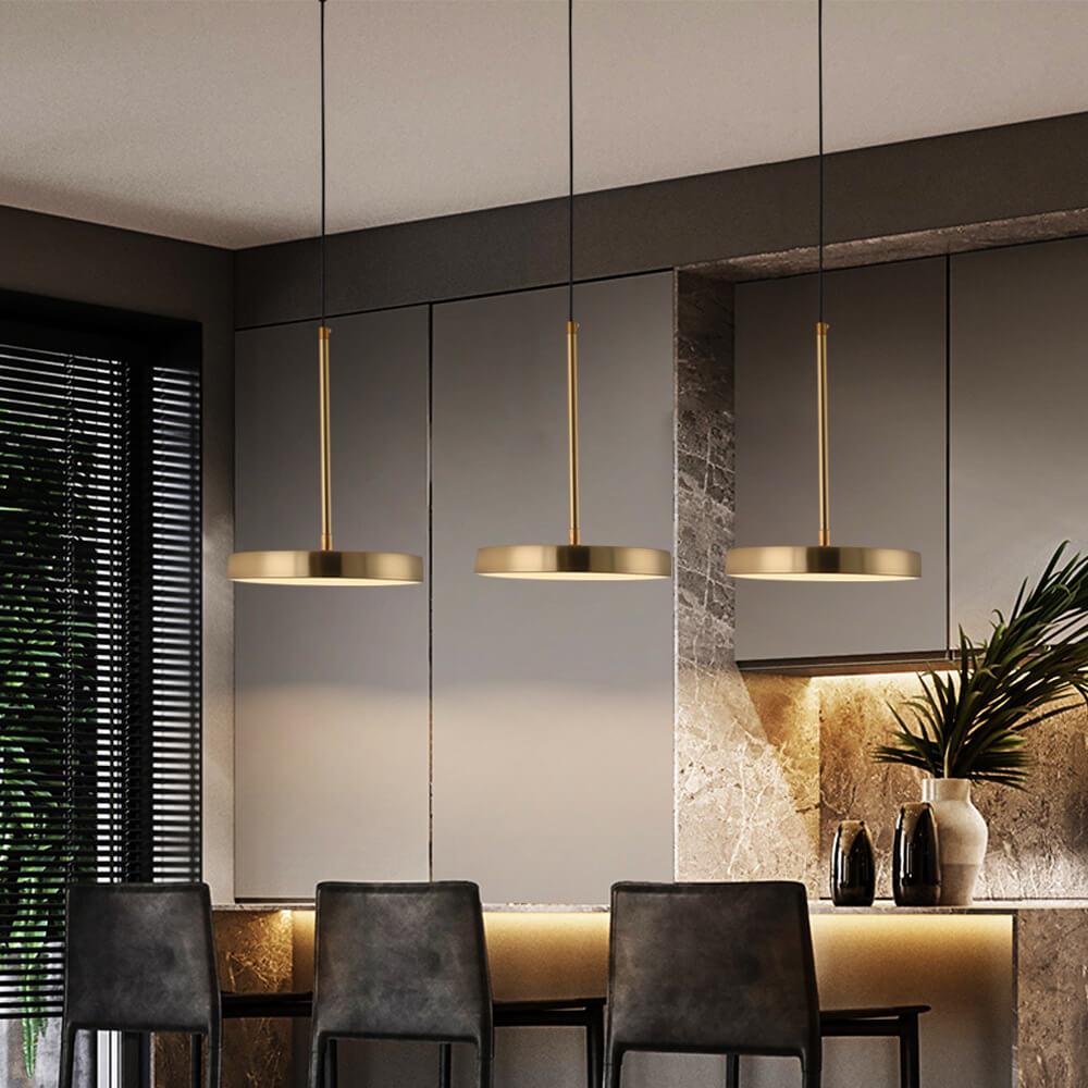 Modern Minimalist Drum Metal LED Pendant Light - Sleek & Stylish