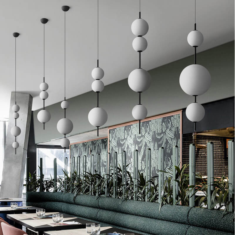 Modern Minimalist Glass Ball LED Pendant Light - Elegant & Stylish