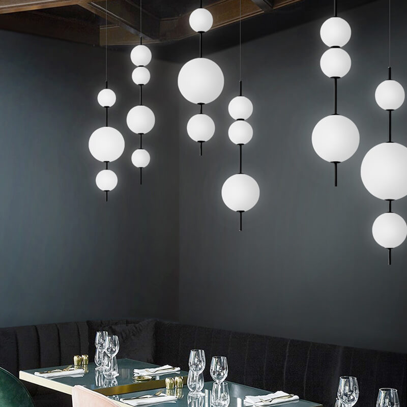 Modern Minimalist Glass Ball LED Pendant Light - Elegant & Stylish