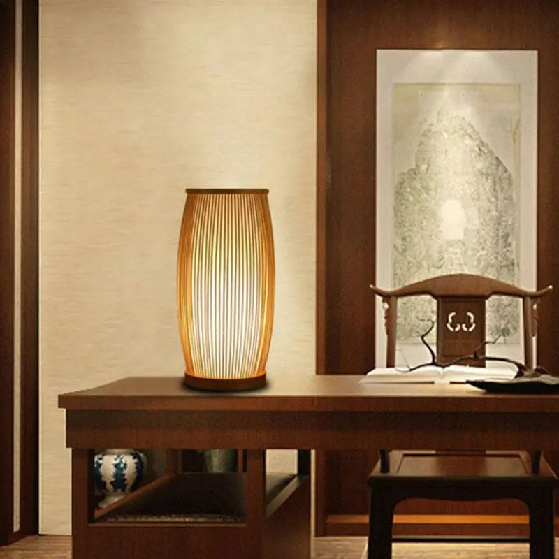 ZenBamboo Table Lamp | Natural Bamboo Illumix