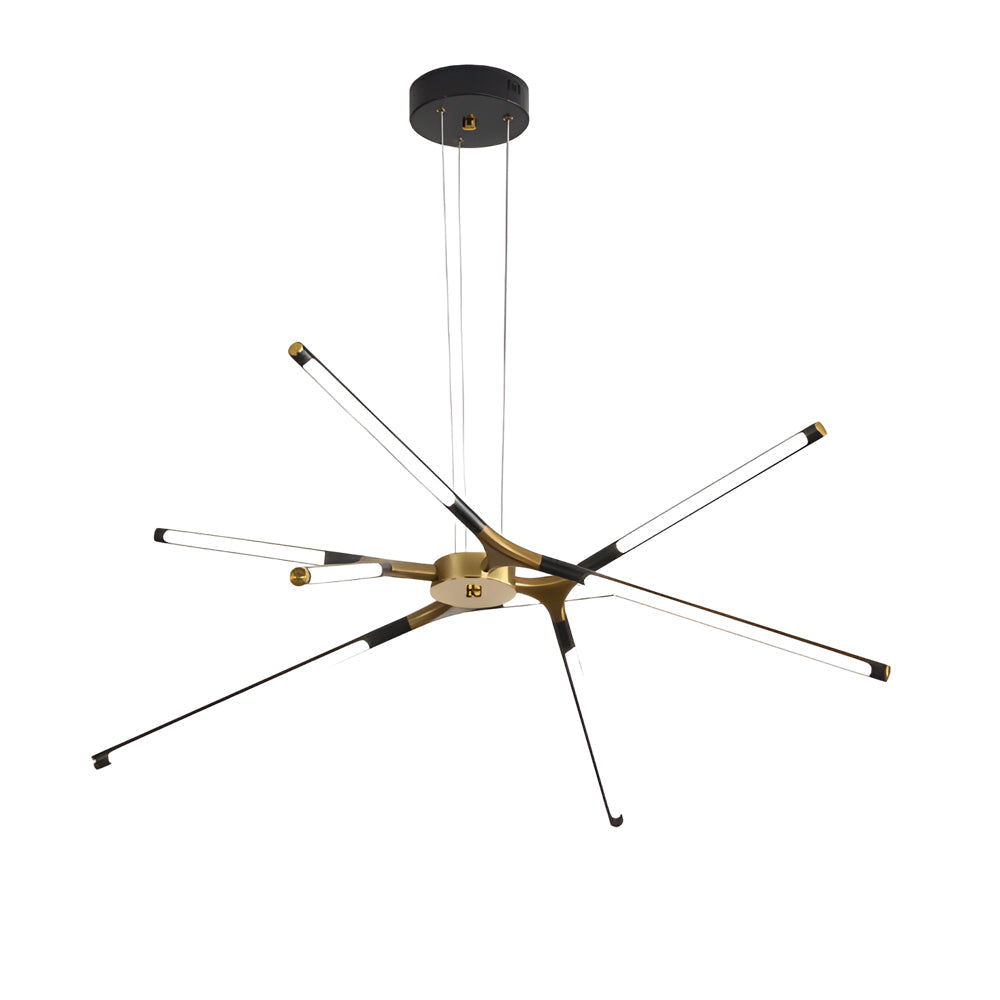 Dimmable LED Linear Sputnik Chandelier - Modern Living Room