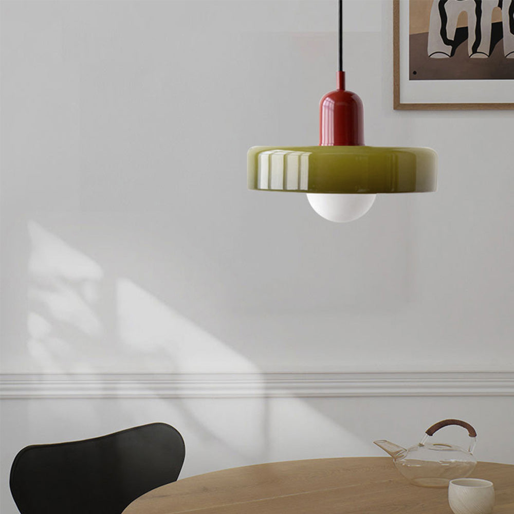 Elegant Bauhaus Glass Art Pendant Light for Kitchen Islands