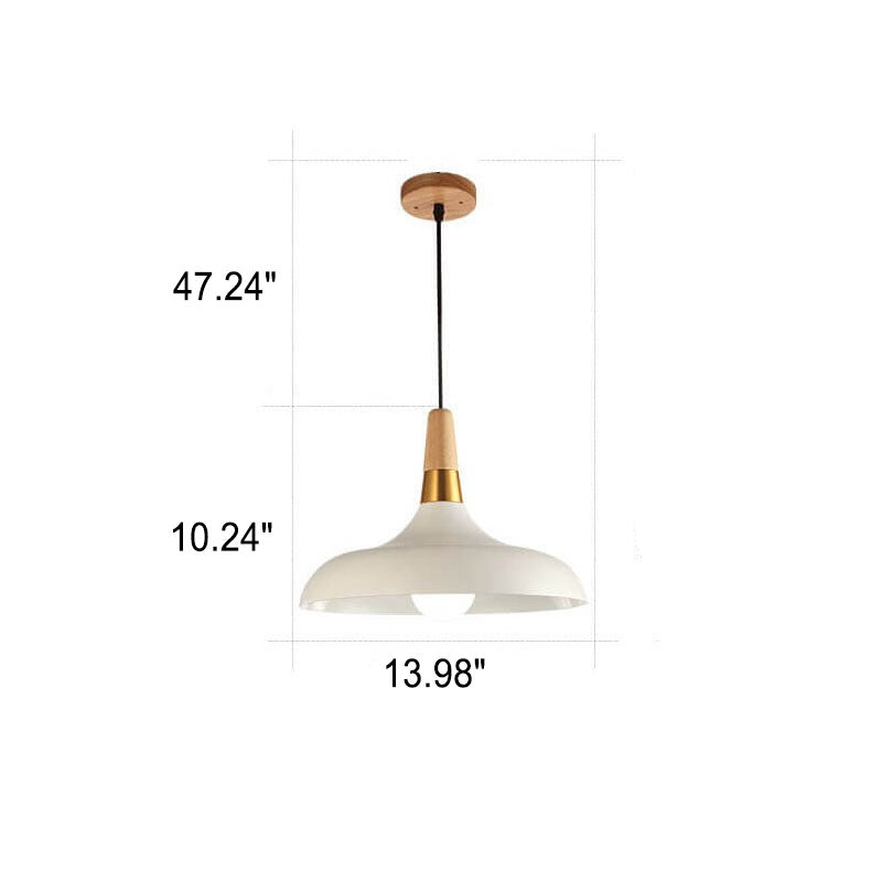 Nordic Macaron Barn Wood 1-Light Pendant - Stylish Rustic Lighting