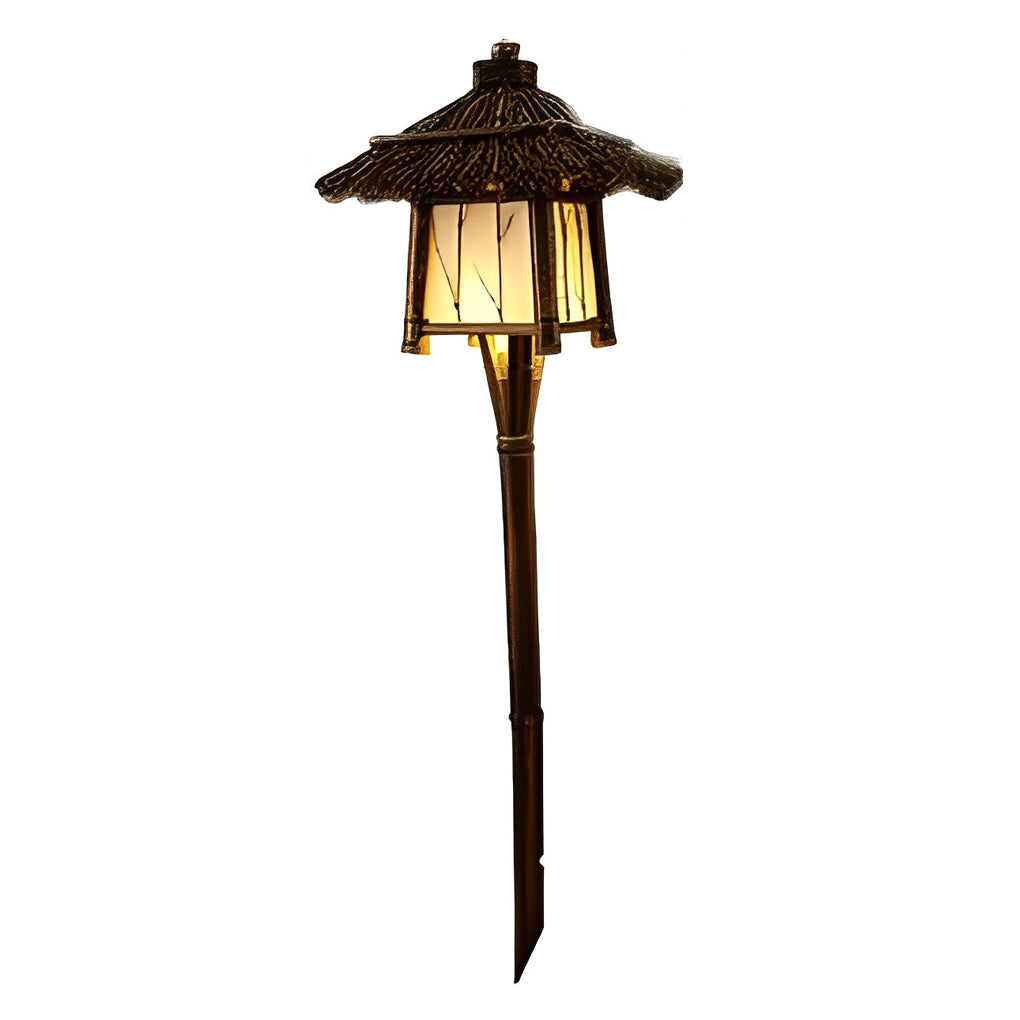 Rustic Bamboo E27 Warm Landscape Lights for Pergola & Pathway