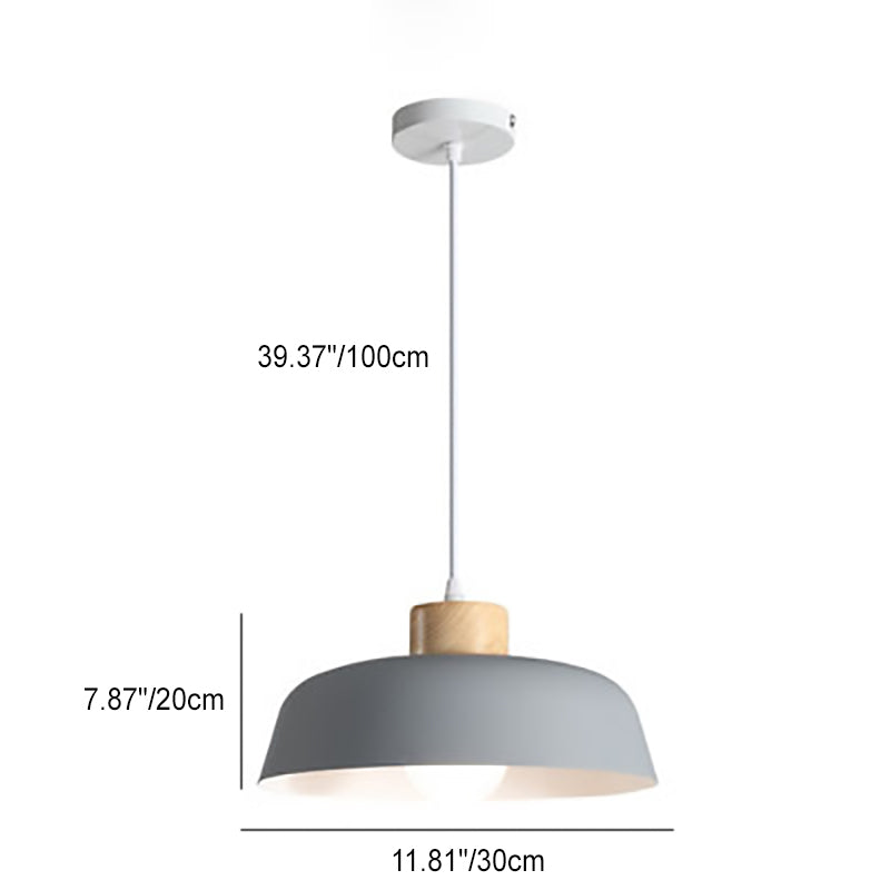 Modern Minimalist Round Aluminum Pendant Light for Dining Rooms