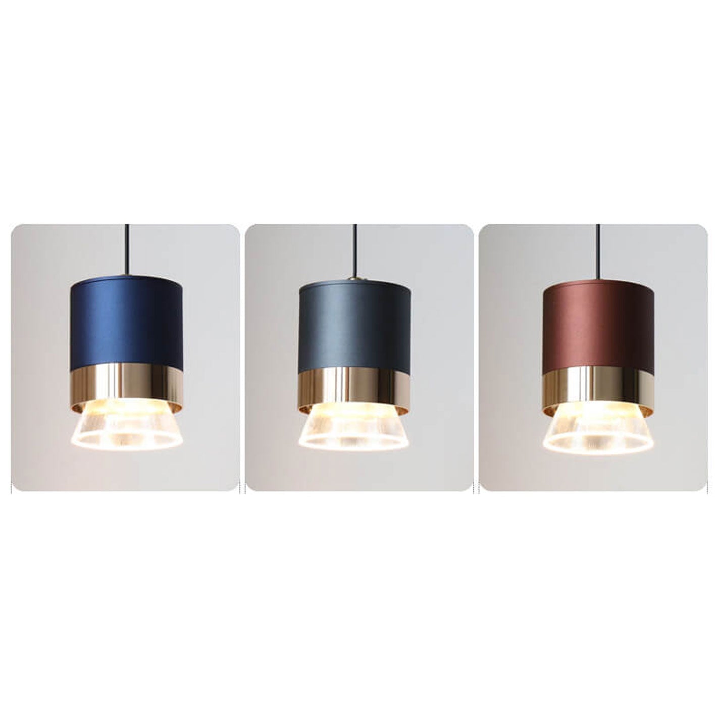 Nordic Luxury Cylindrical LED Pendant Light - Aluminum & Acrylic