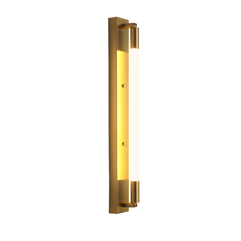 19.68'' LED Acrylic Tube Wall Light - Elegant Black/Gold/Chrome