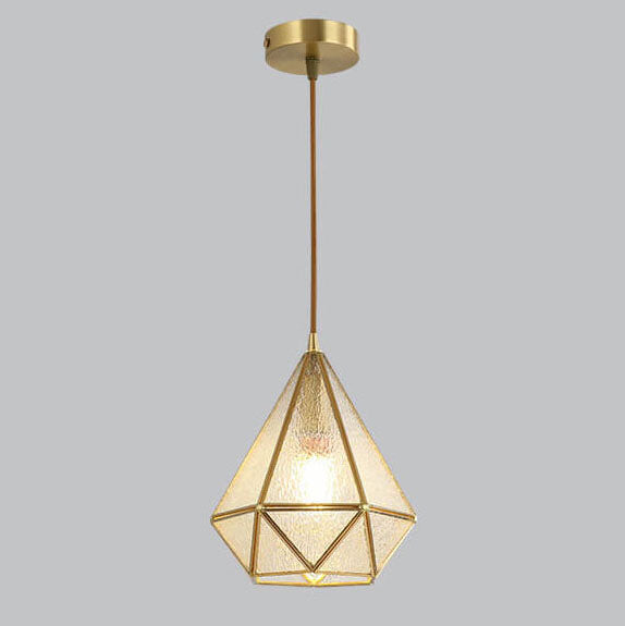 Modern Colorful Water-Grain Glass Diamond Pendant Light