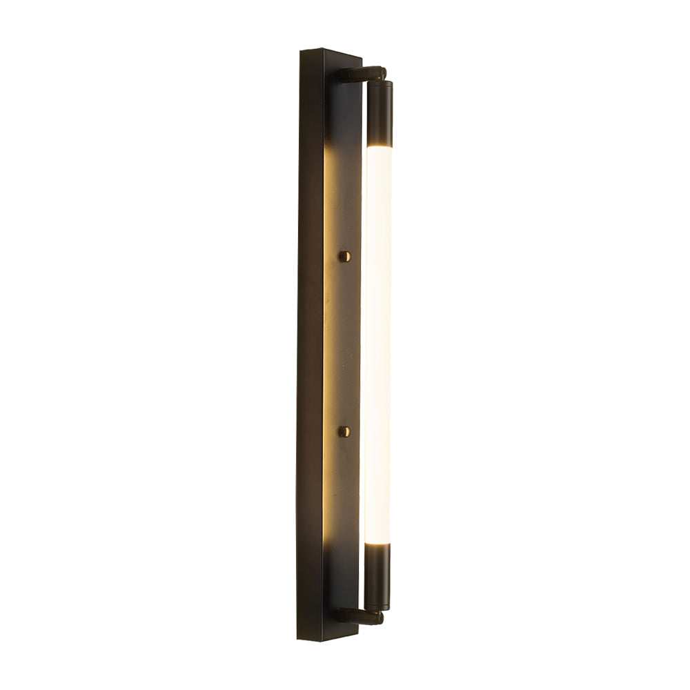 19.68'' LED Acrylic Tube Wall Light - Elegant Black/Gold/Chrome