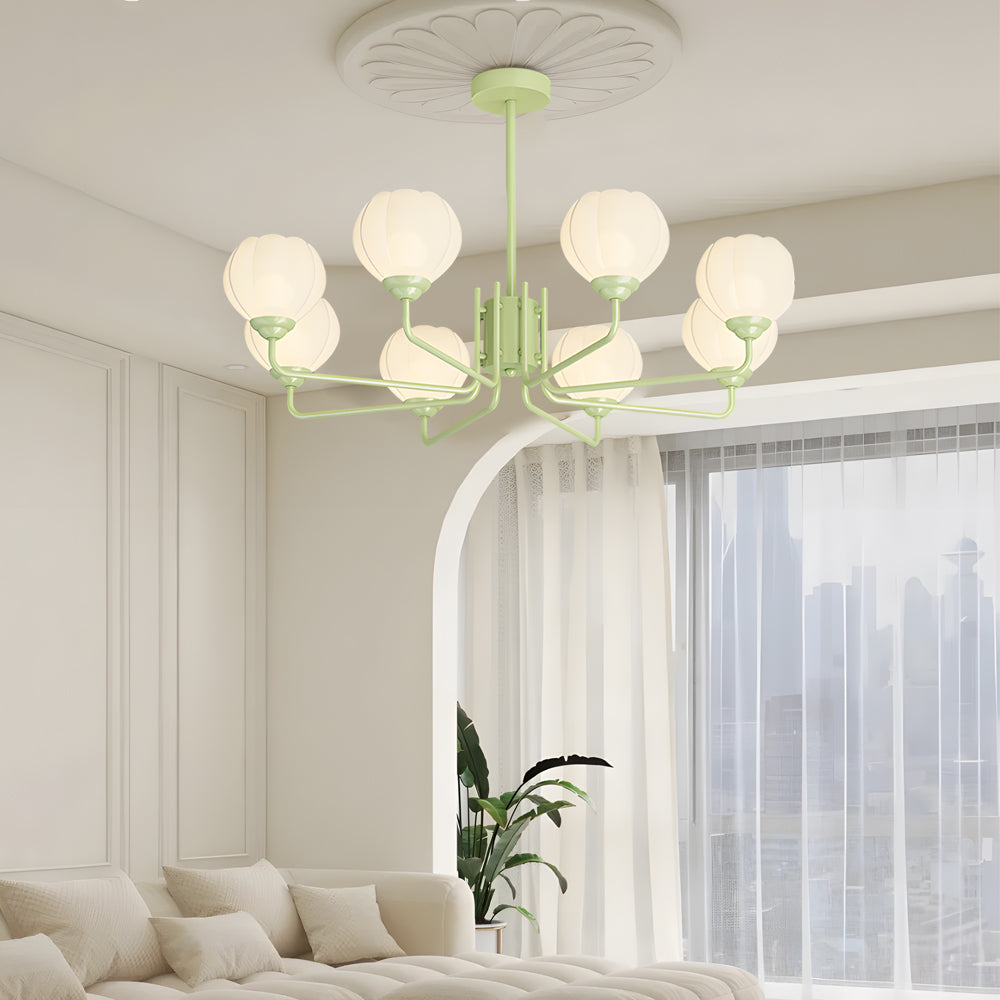 8 Flowers Bell Orchid Dimmable Modern Pendant Light Fixture