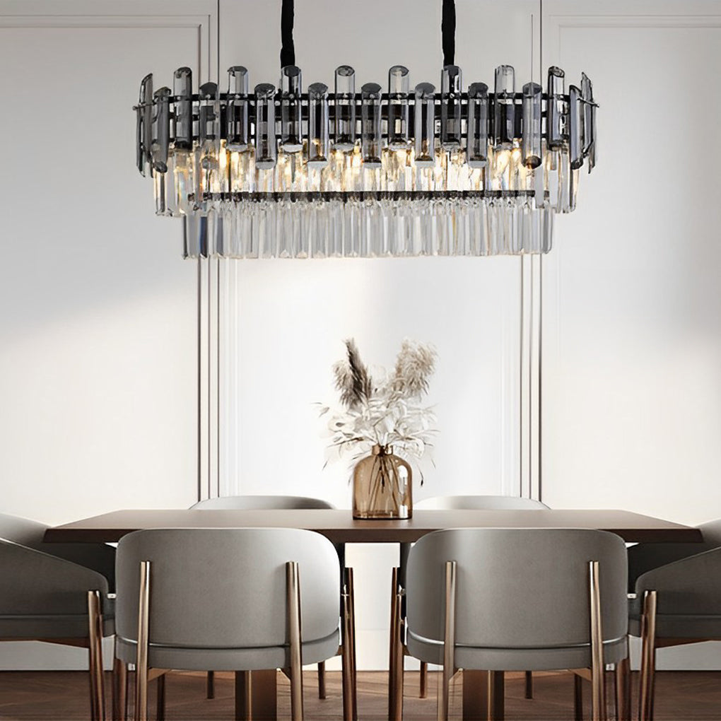 Elegant 3-Step Dimming LED Crystal Chandelier - Modern Design