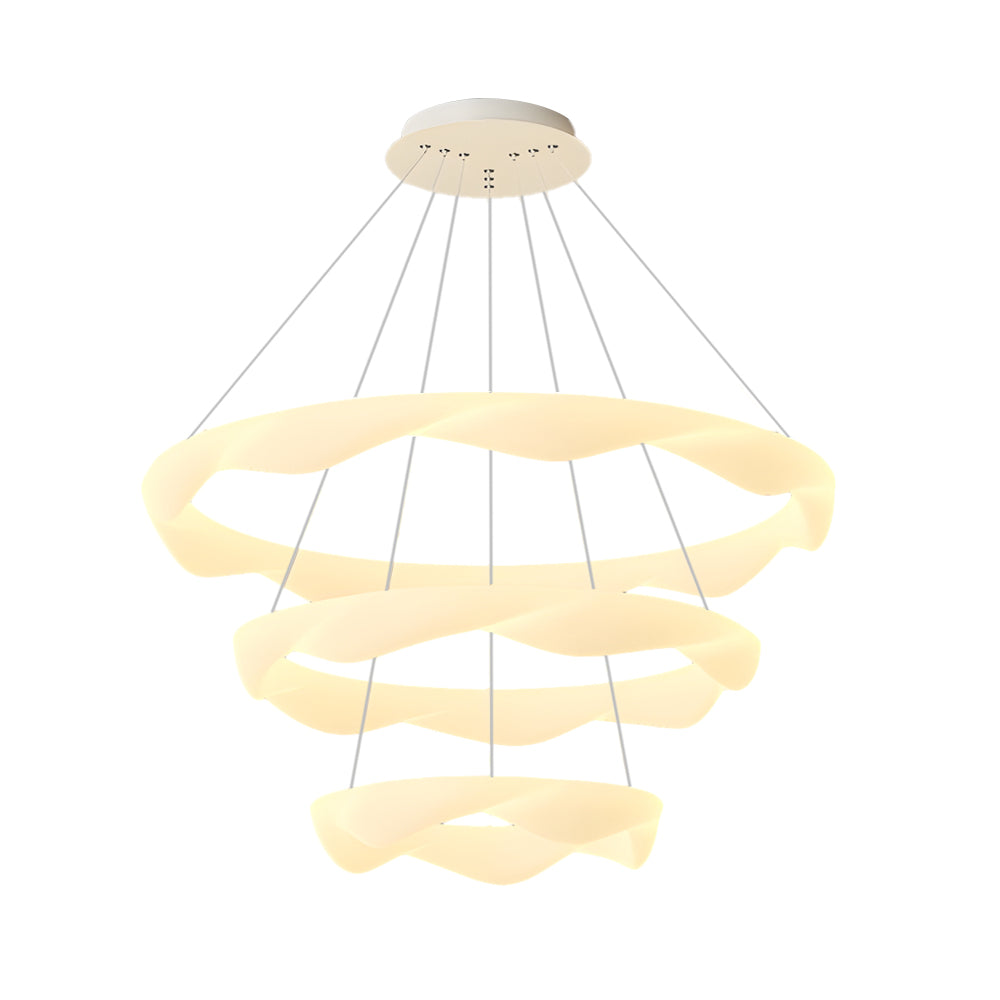 Elegant 3-Step Dimming Modern Chandelier - Creative Cream Style