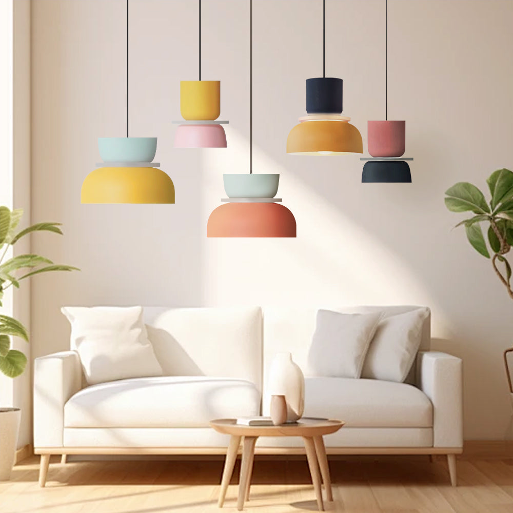 Stylish Dulcy Color Block Nordic Pendant Light - Modern Elegance