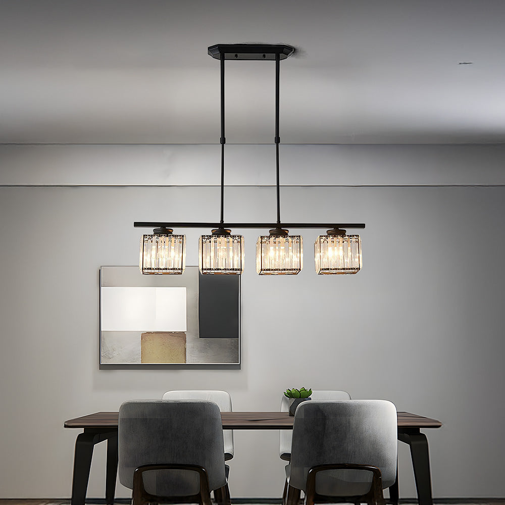 Nordic Multi-Head Designer Long Glass Island Lamps - Elegant Illumination