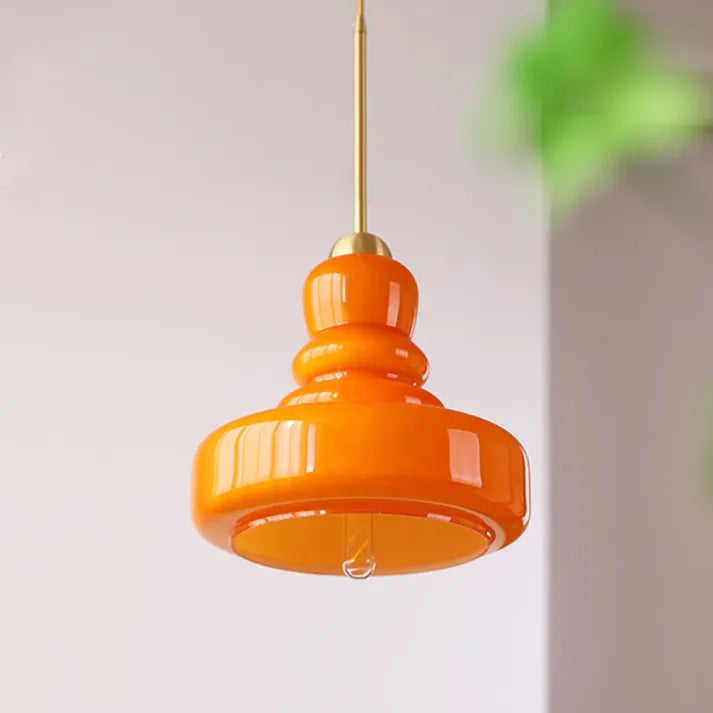 Elegant Bauhaus Gourd Glass Pendant Light - Modern Home Illumination