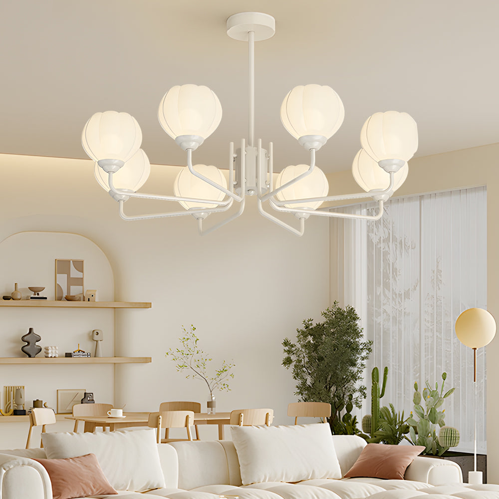 8 Flowers Bell Orchid Dimmable Modern Pendant Light Fixture