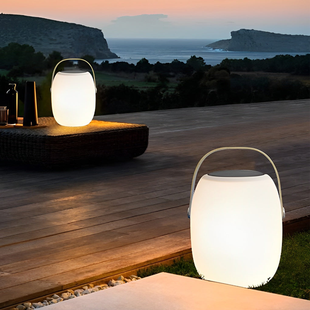 Solar-Powered Waterproof Lantern Table Lamp with Remote Control