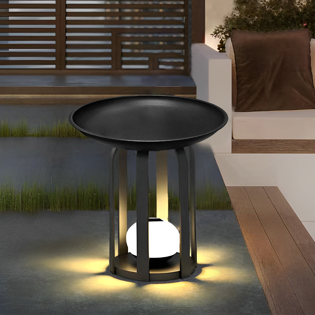 Waterproof Outdoor Table & Solar Floor Lamp Set - Stylish & Durable