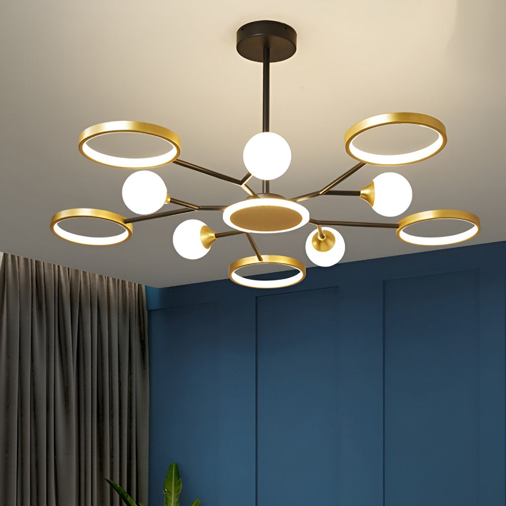 6-Light Modern LED Chandelier - Stylish Ceiling Pendant Lamp