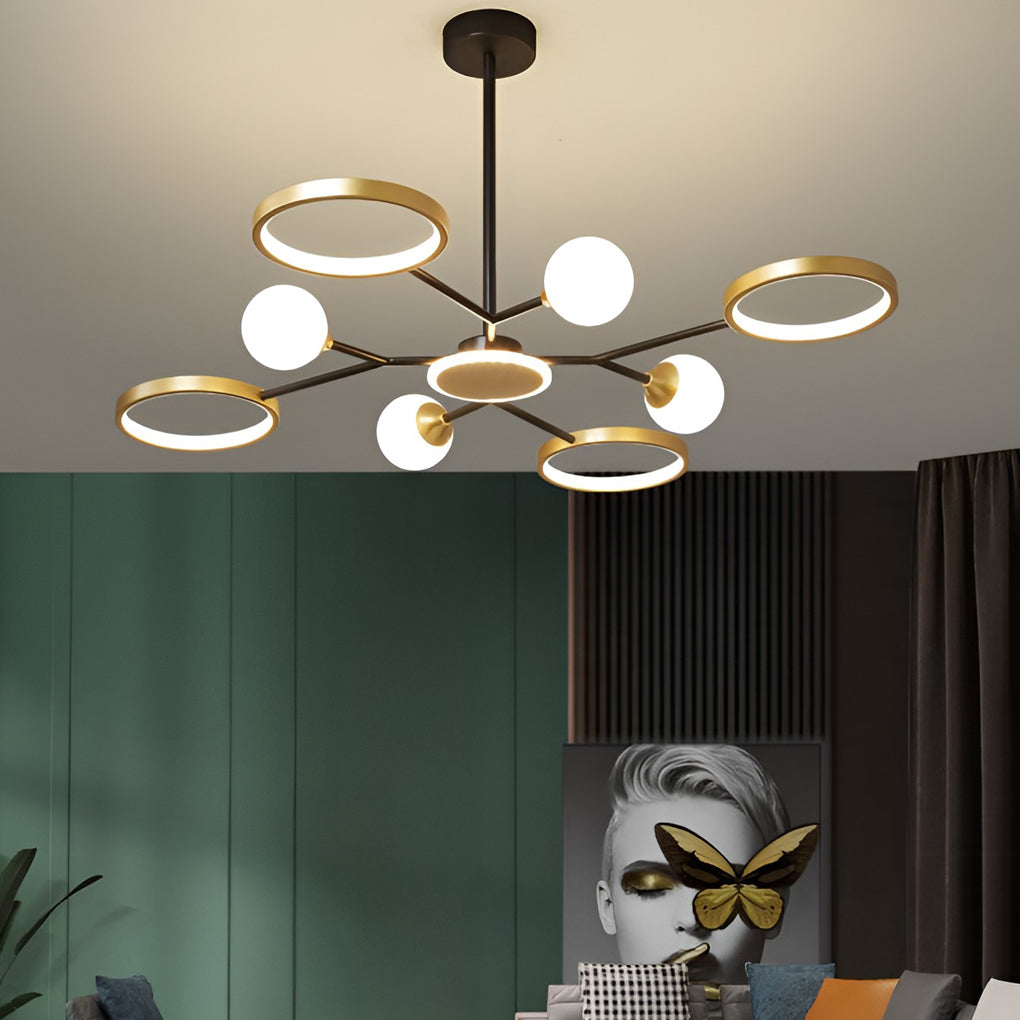 6-Light Modern LED Chandelier - Stylish Ceiling Pendant Lamp