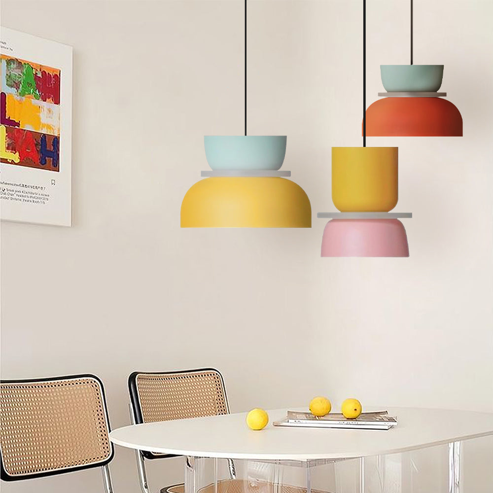 Stylish Dulcy Color Block Nordic Pendant Light - Modern Elegance