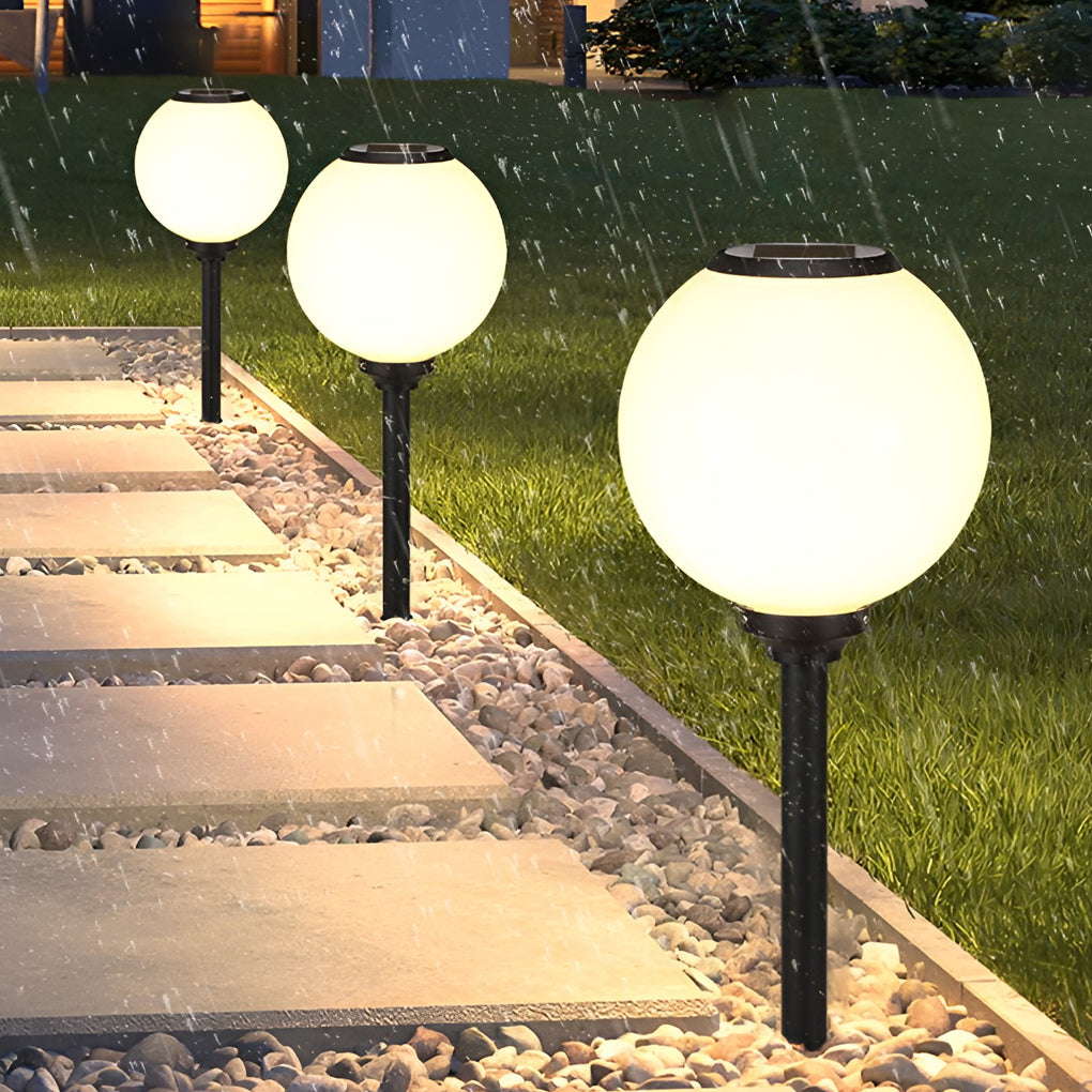 Waterproof 3-Step Dimming LED Solar Pathway Lights - Versatile Mounting Options