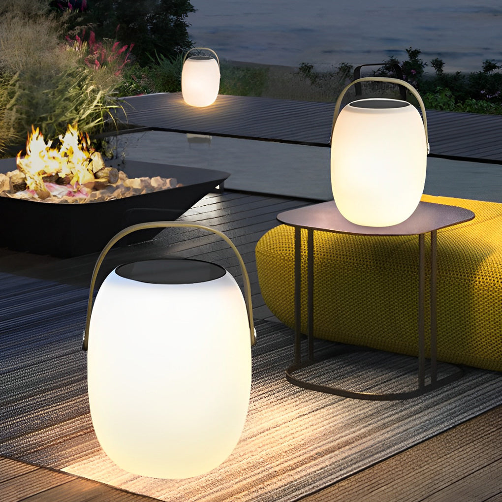 Solar-Powered Waterproof Lantern Table Lamp with Remote Control