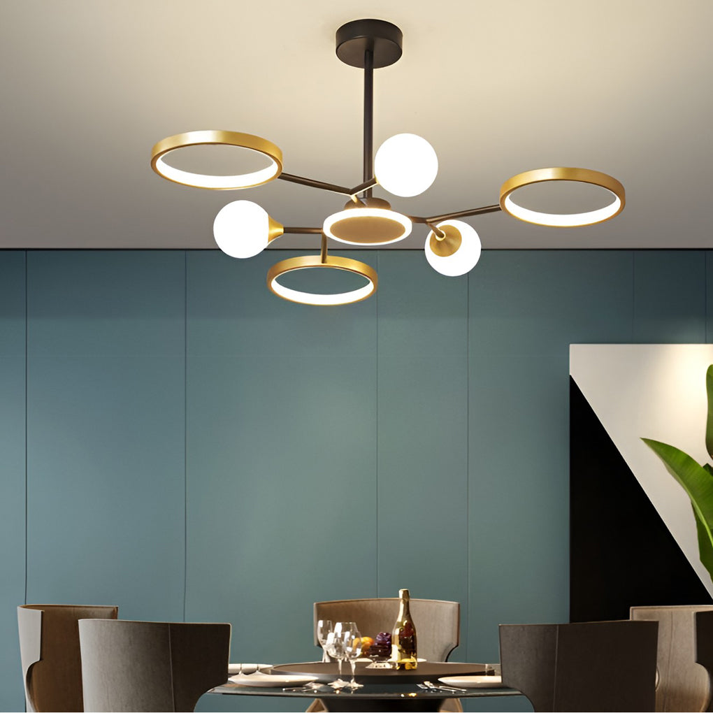 6-Light Modern LED Chandelier - Stylish Ceiling Pendant Lamp