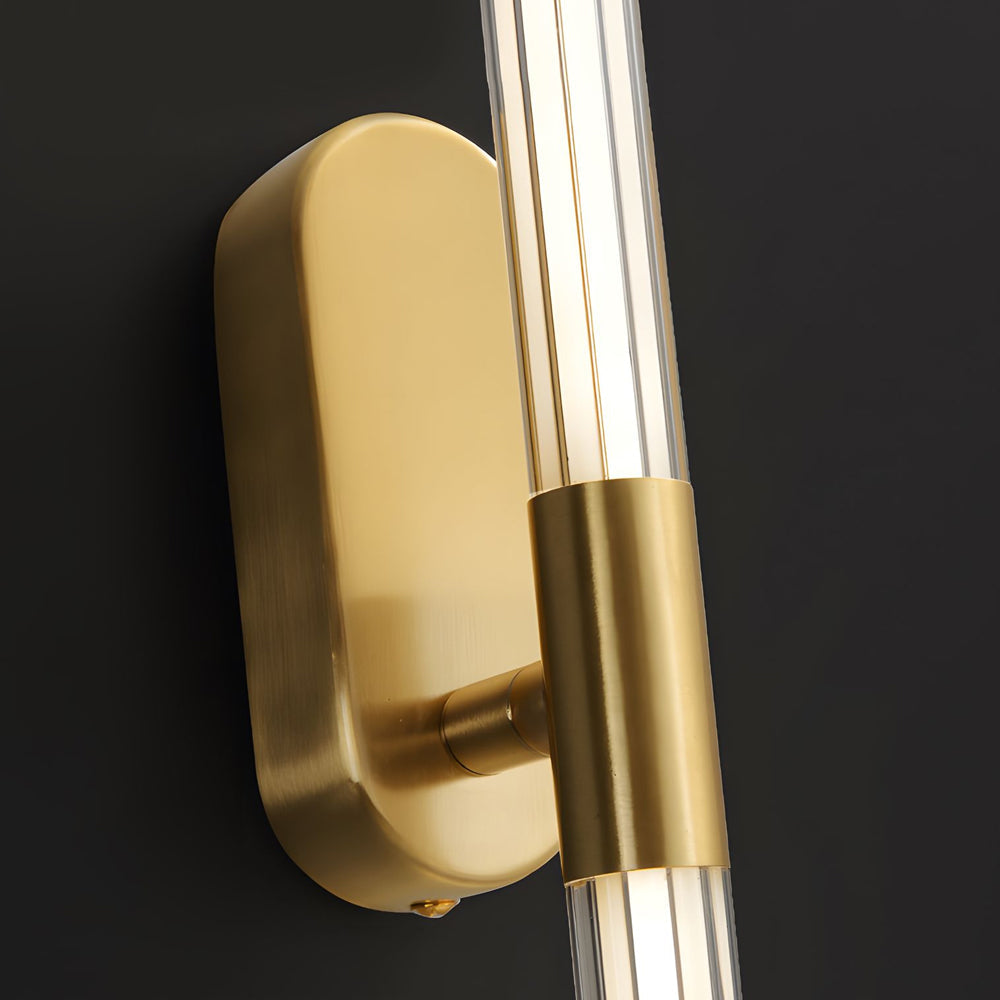 Elegant Acrylic Tube Tall Linear Semi-Flush Mount Sconce