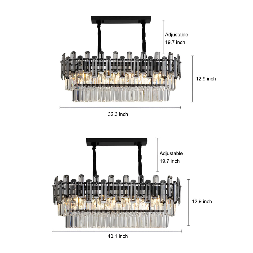 Elegant 3-Step Dimming LED Crystal Chandelier - Modern Design