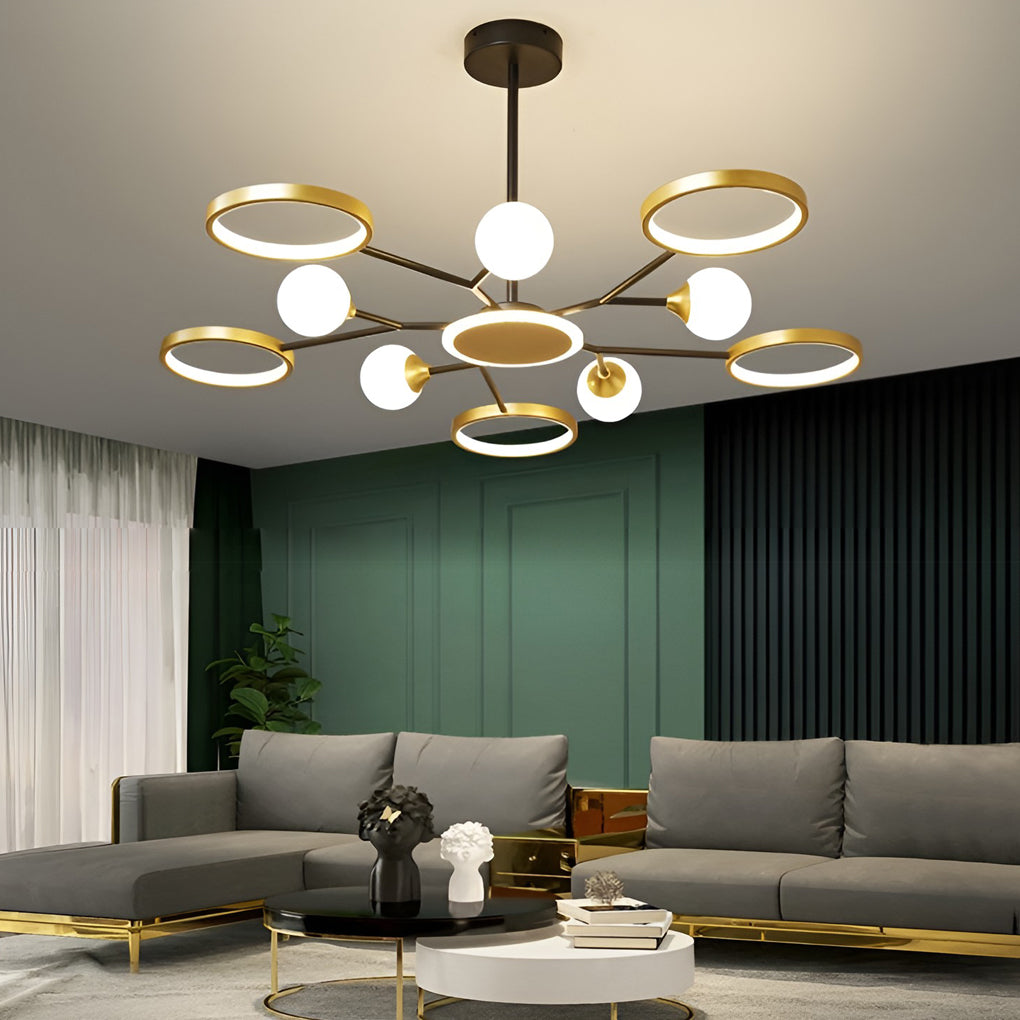 6-Light Modern LED Chandelier - Stylish Ceiling Pendant Lamp