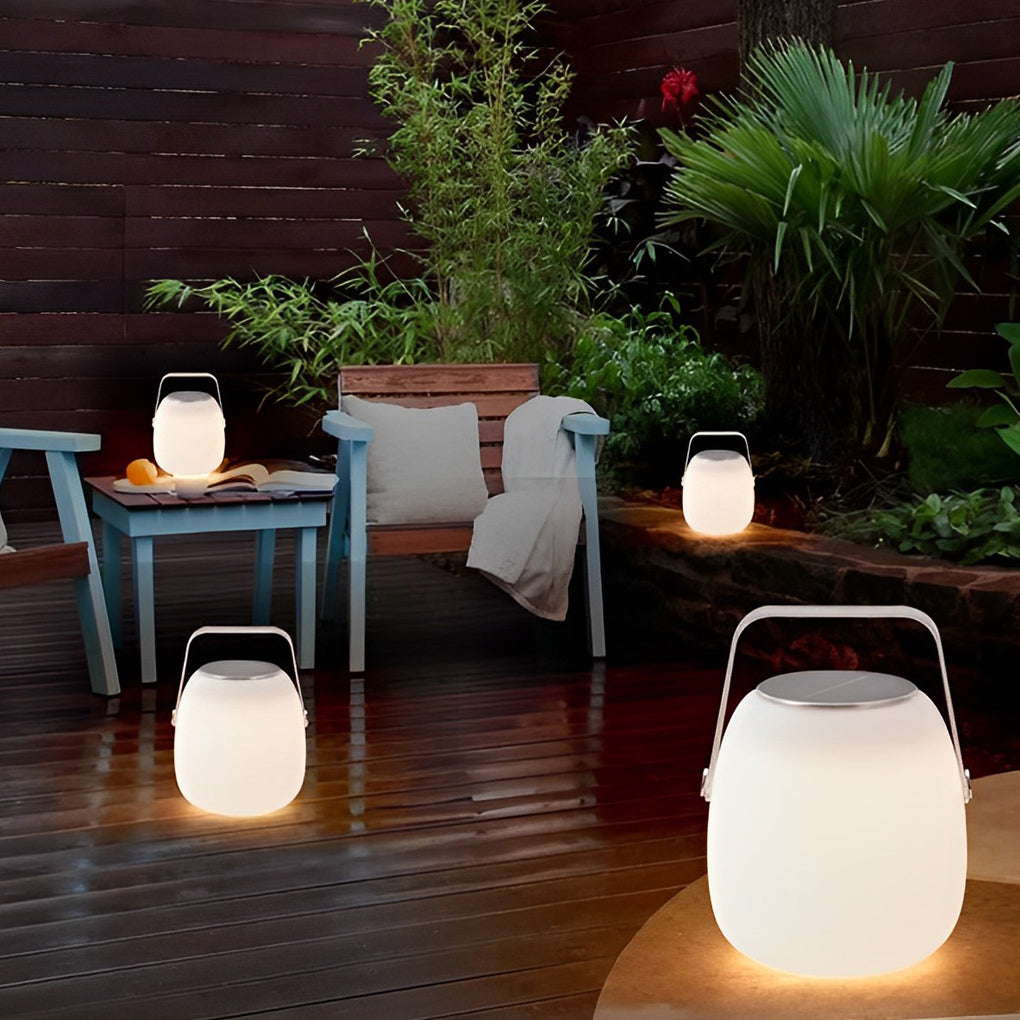 Solar-Powered Waterproof Lantern Table Lamp with Remote Control