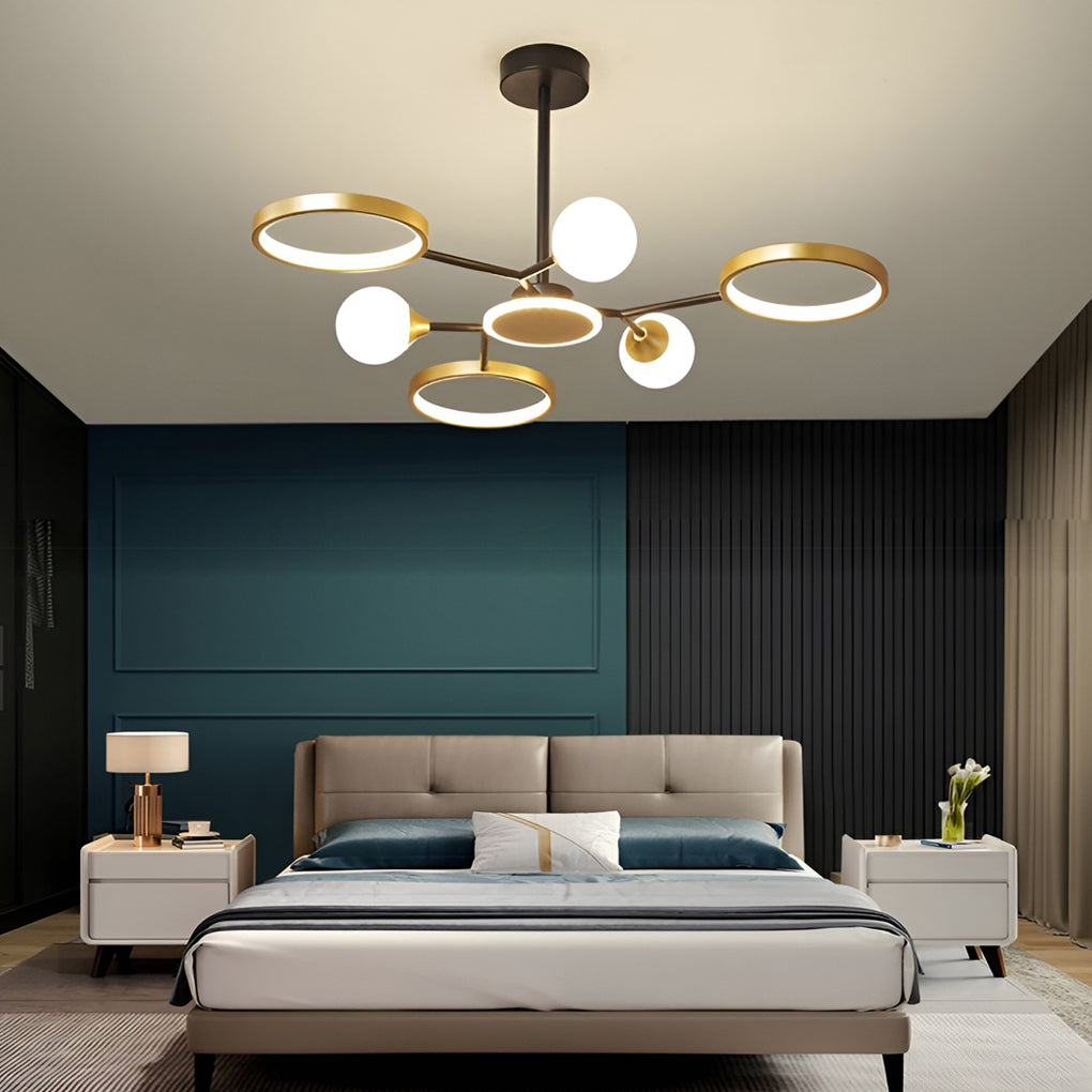 6-Light Modern LED Chandelier - Stylish Ceiling Pendant Lamp