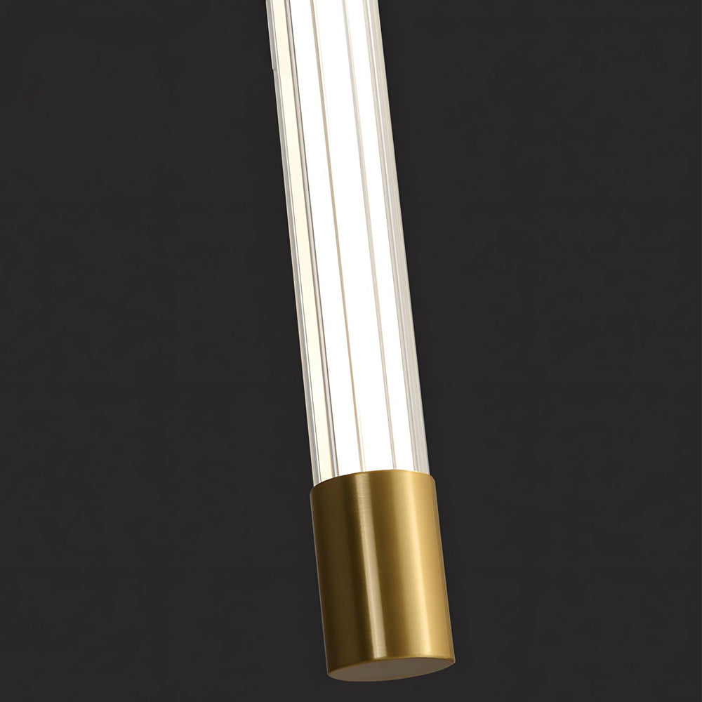 Elegant Acrylic Tube Tall Linear Semi-Flush Mount Sconce