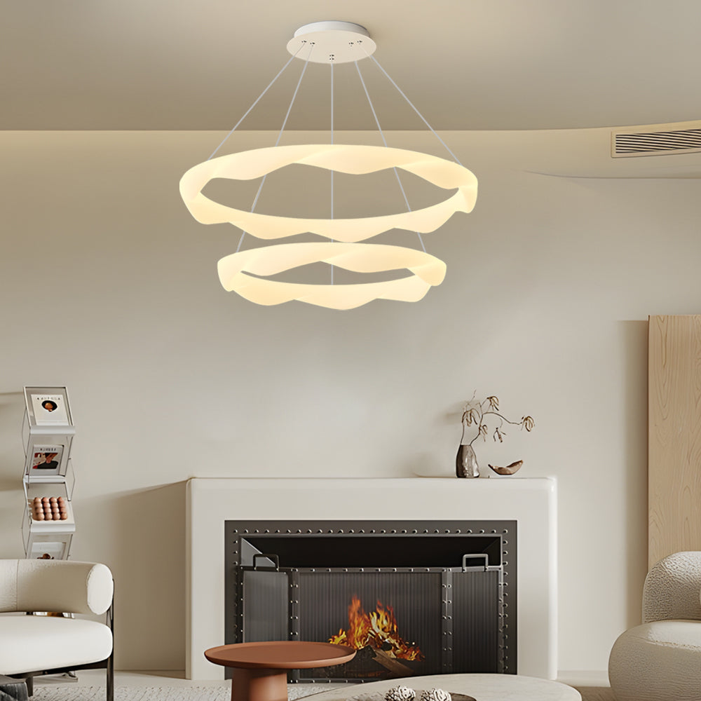 Elegant 3-Step Dimming Modern Chandelier - Creative Cream Style