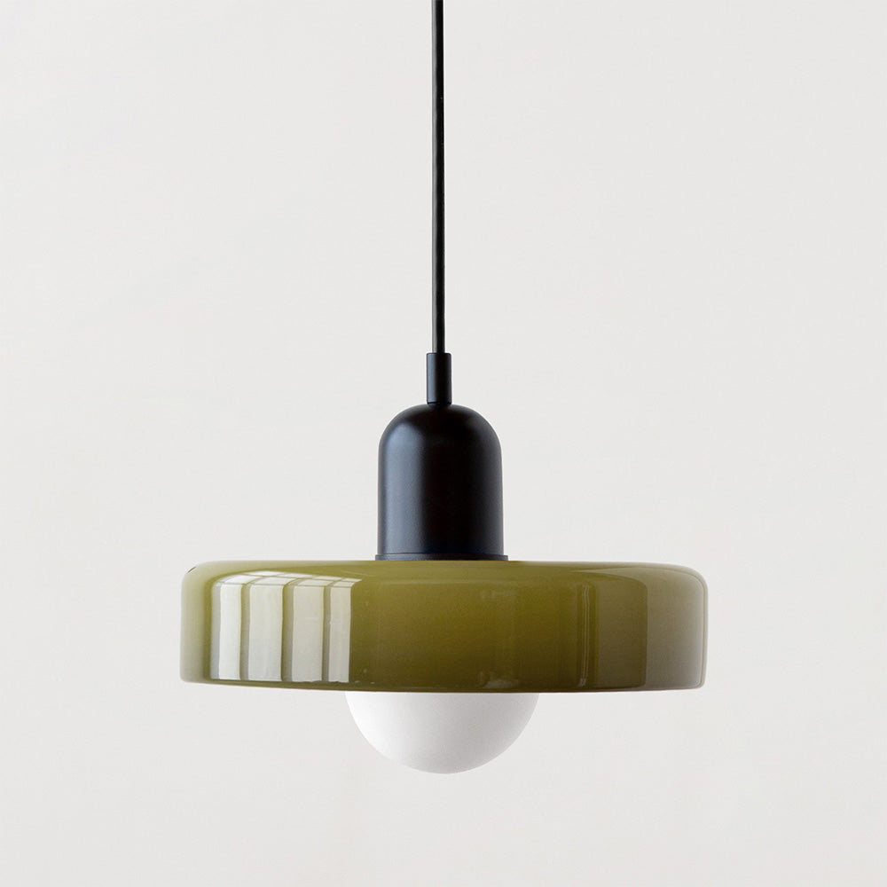 Elegant Bauhaus Glass Art Pendant Light for Kitchen Islands