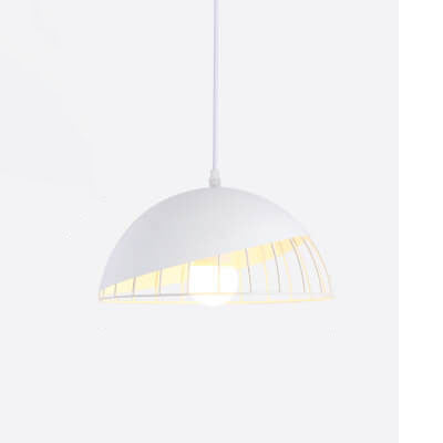 Nordic Macaron 1-Light Aluminum Wire Dome Pendant Light