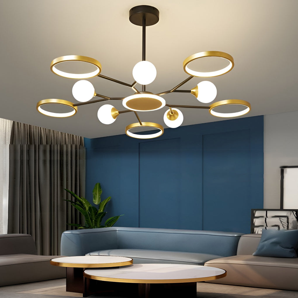 6-Light Modern LED Chandelier - Stylish Ceiling Pendant Lamp