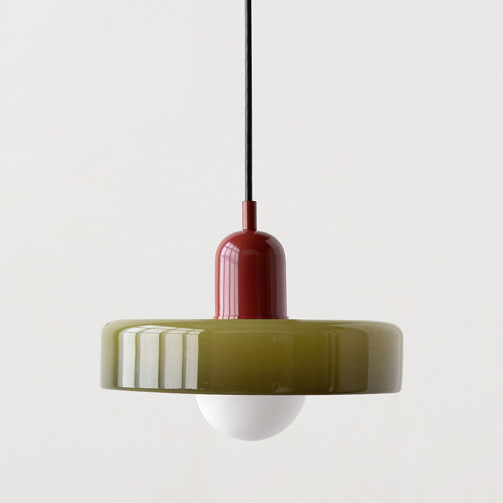 Elegant Bauhaus Glass Art Pendant Light for Kitchen Islands