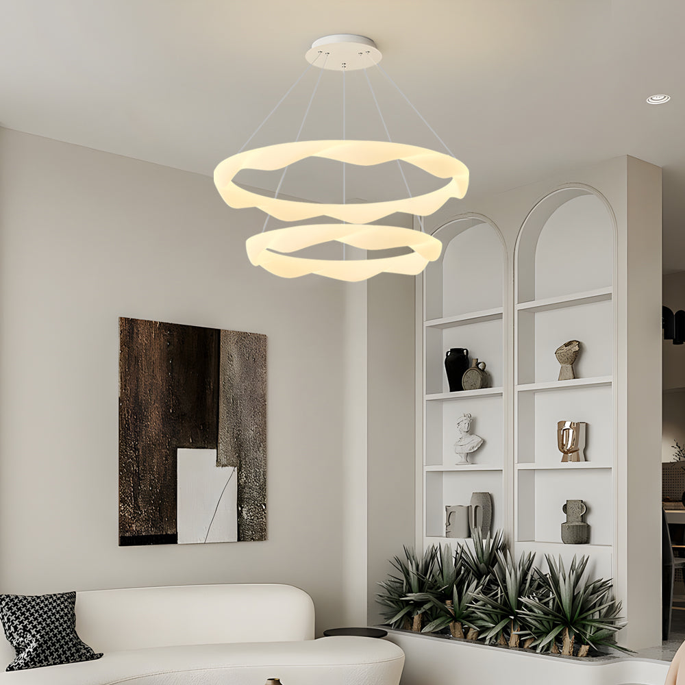 Elegant 3-Step Dimming Modern Chandelier - Creative Cream Style