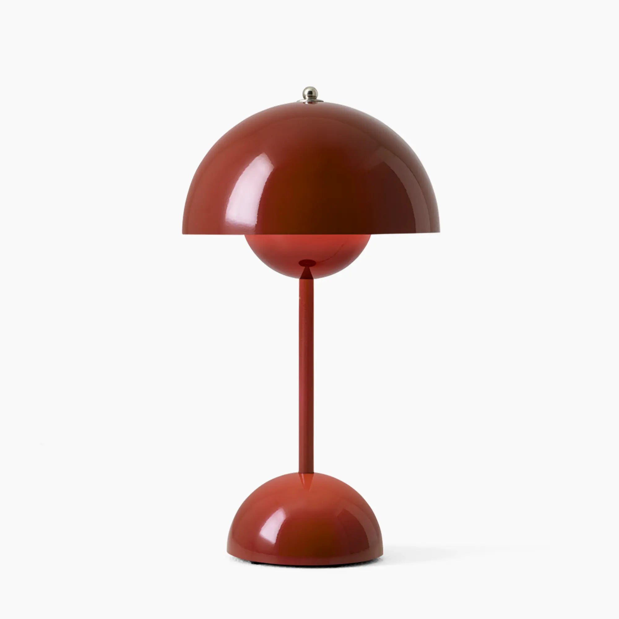 Illumix - GlowLuxe LED Table Lamp | Wireless & Dimmable - Brown/red