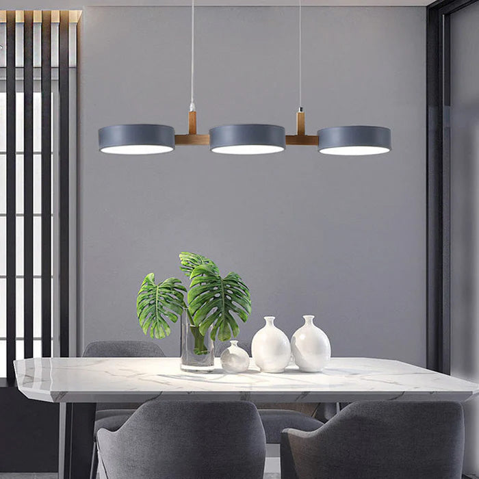 Nordic Multi-Light Metal Cylinder Pendant - Modern Elegance